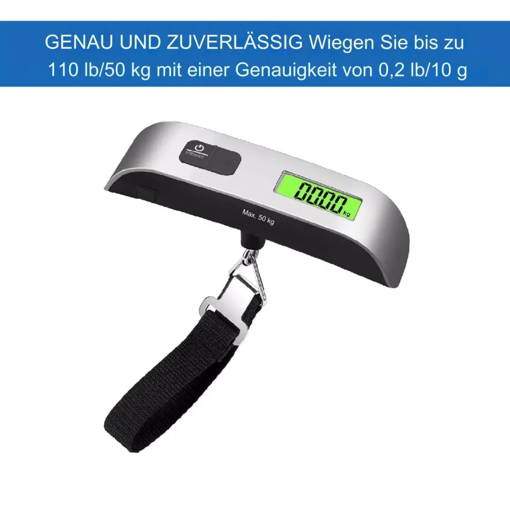 Digitale LCD-Kofferwaage 10g bis 50kg elektronische gepäck Hängewaage - Image 3