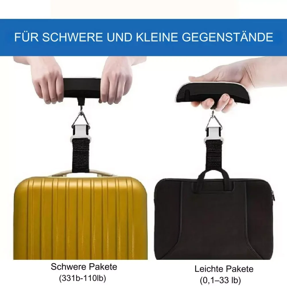 Digitale LCD-Kofferwaage 10g bis 50kg elektronische gepäck Hängewaage - Image 4