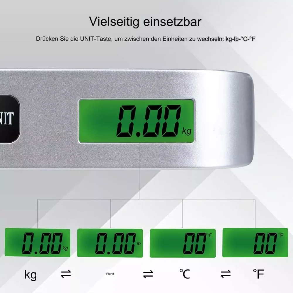 Digitale LCD-Kofferwaage 10g bis 50kg elektronische gepäck Hängewaage - Image 7