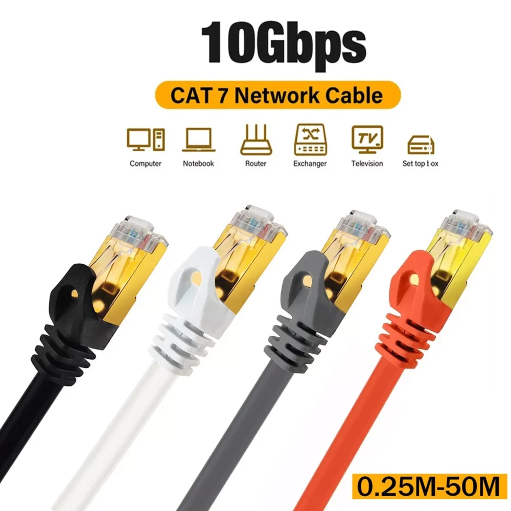 CAT 7 Patchkabel Netzwerkkabel LAN DSL Ethernet 0,25m - 50m